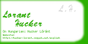 lorant hucker business card